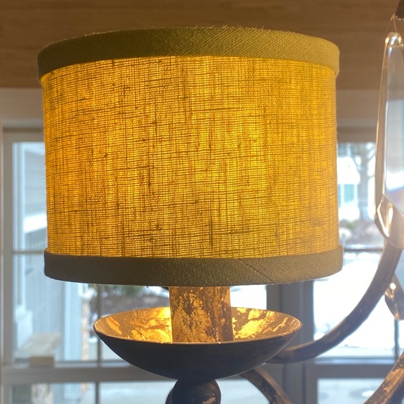 Other Ballard Designs Large Linen Drum Chandelier Shades 6 In Green